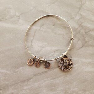 Alex and Ani Let Creativity Rule Silver Expandable Charm Bracelet